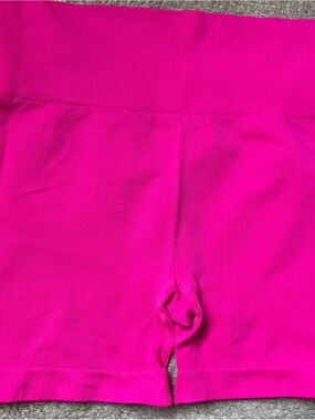Zyia Active High-Waist Women's Bike Shorts in Hot Pink